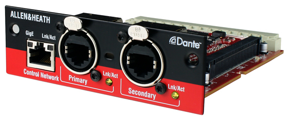 AH-M-DANTE-A 64 X 64 DANTE CARD 48KHZ / DDM SUPPORTED / WORKS WITH STANDARD NETWORKING EQUIPMENT