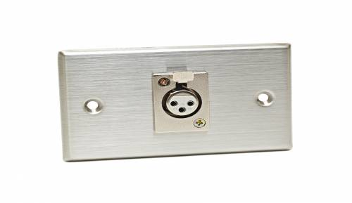 40-347 ASTATIC SINGLE GANG STAINLESS PLATE WITH XLR-F