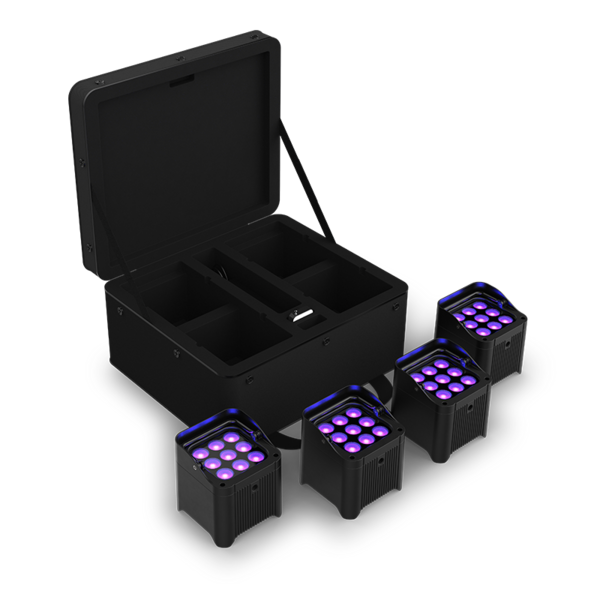 FREEDOMPARH9IPX4 COMPLETE LIGHTING KIT WITH FOUR FREEDOM PAR H9 IP UNITS AND PROTECTIVE CARRY BAG