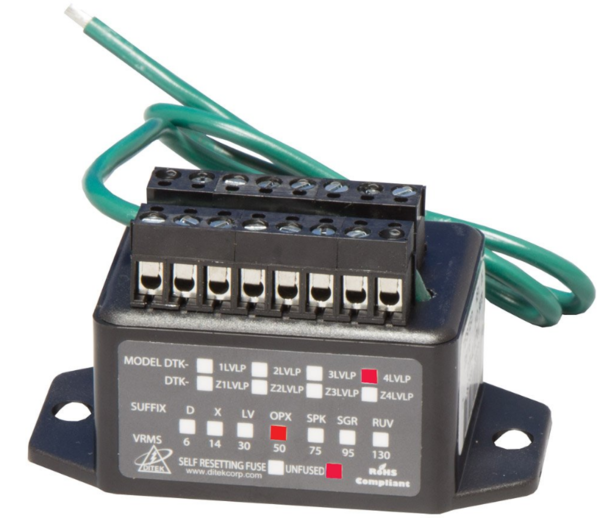 DTK-4LVLPOPX 4 PAIR - 50V- TERMINAL STRIP - 22-16 AWG