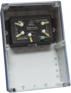 DTK-TSS2NM PROTECTS 120VAC POWER (120SRD) IN A NEMA 4X ENCLOSURE WITH ROOM TO MOUNT MONITORING MODULE