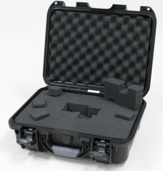 GU-1510-06-WPDF BLACK WATERPROOF INJECTION MOLDED CASE WITH INTERIOR DIMENSIONS OF 15" X 10.5" X 6.2". DICED FOAM