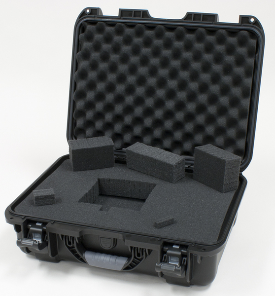 GU-1711-06-WPDF BLACK WATERPROOF INJECTION MOLDED CASE WITH INTERIOR DIMENSIONS OF 17" X 11.8" X 6.4". DICED FOAM