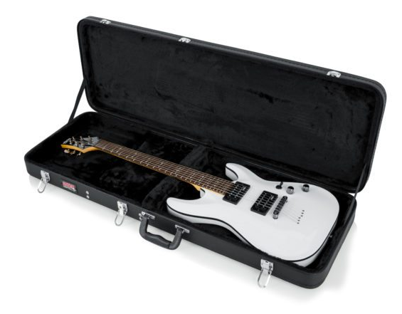 GWE-ELEC HARD-SHELL WOOD CASE FOR ELECTRIC GUITARS