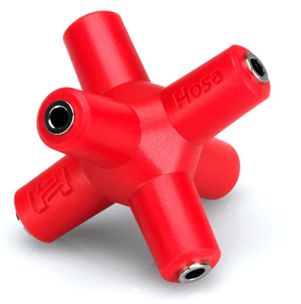 GMM-105 KNUCKLEBONES SIGNAL SPLITTER, 3.5 MM X 6, RED