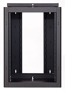 LWSR-1022 RACK-WALL MOUNT SWING-OPEN 10U, 22IN DEEP, 1PR FIXED RAILS, BLACK