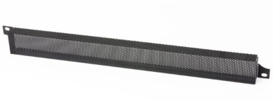 SSC-1V RACK PANEL-SECURITY COVER-1U, 18GA FLANGED STEEL/VENTED, BLACK