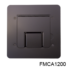 FMCA1200 FLOOR BOX, SATIN BLACK, FLAT TRIM, CABLE DOOR