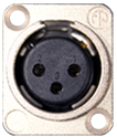 XLRF-NL-D NON-LOCKING 3-PIN XLR FEMALE NEUTRIK® NC3FDL-1