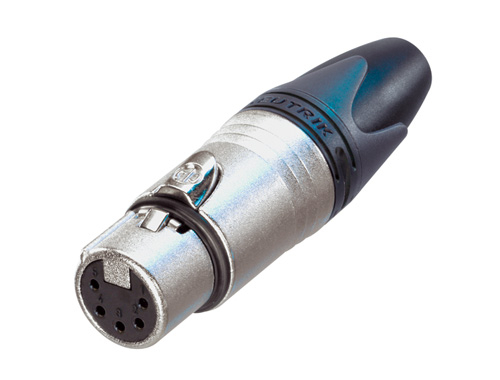 WHI-NC5FXX CONNECTOR - XLR - NEUTRIK, FEMALE INLINE, 5 PIN