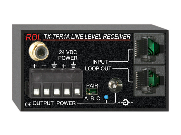 TX-TPR1A ACTIVE SINGLE-PAIR RECEIVER - TWISTED PAIR FORMAT-A  - BALANCED LINE OUTPUT