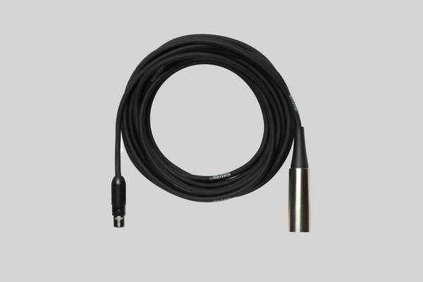 C129 12' CABLE, 3-PIN MINI CONNECTOR (TA3F) TO MALE XLR, USED WITH MX393