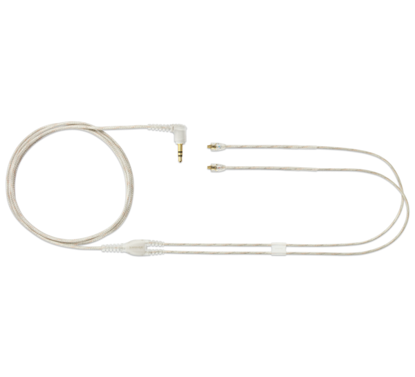 EAC64CL DETACHABLE EARPHONE CABLE, 64" (CLEAR, SEALABLE BAG)