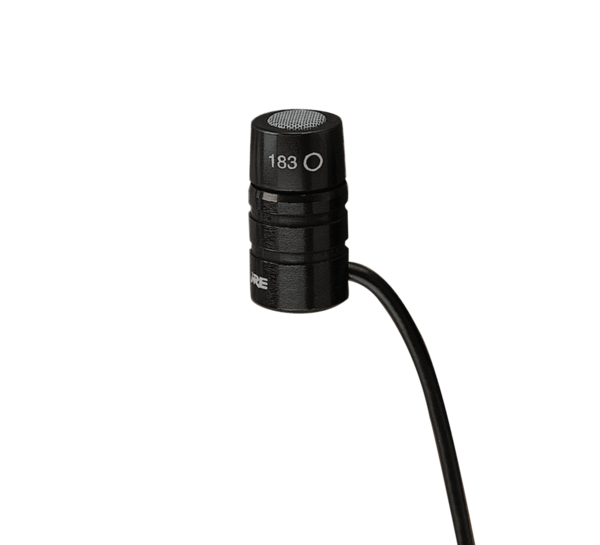 MX183 OMNIDIRECTIONAL CONDENSER LAPEL MICROPHONE WITH 4’ (1.2M) ATTACHED CABLE,