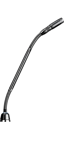 MX410RLPDF/C 10" SHOCK-MOUNTED GOOSENECK, RED LED RING ON TOP, LESS PREAMPLIFIER, DUAL FLEXIBLE, CARDIOID