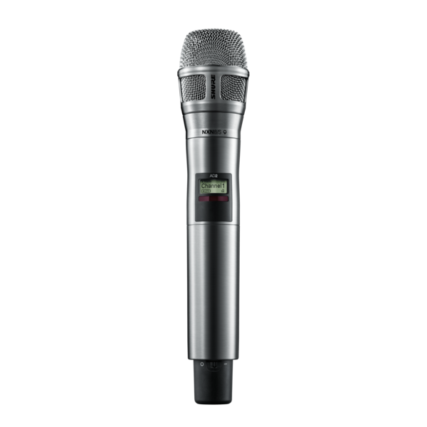 AD2/N8SN=-G57 HANDHELD WIRELESS MICROPHONE TRANSMITTER,METAL,SUPERCARDIOID DYNAMIC CAPSULE,NICKEL