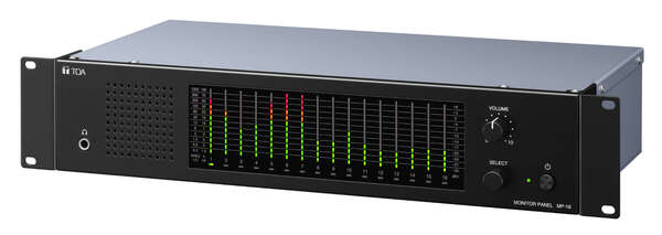 MP-16PS POWERED MONITOR PANEL- 16CH LINE OR SPEAKER LEVEL AUDIO SIGNAL LED METER W/AD246 POWER SUPPLY/ 2RU