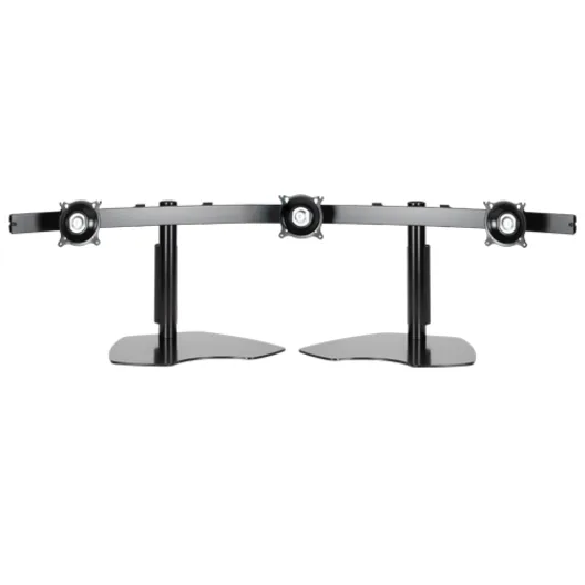 KTP325B WIDESCREEN TRIPLE HORIZONTAL TABLE STAND - 3 WIDE X 1 HIGH FOR TYPICAL SCREEN SIZES 10" - 24" DIAG