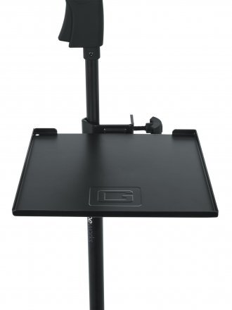 GFW-SHELF0909 GATOR FRAMEWORKS SMALL MICROPHONE STAND CLAMP-ON UTILITY SHELF, CAPACITY UP TO 10LBS.