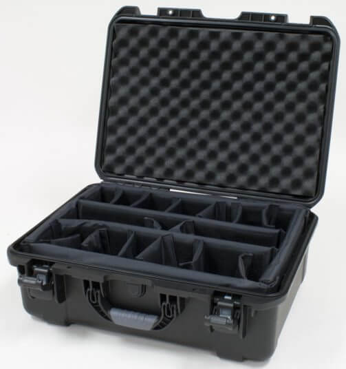 GU-2014-08-WPDV BLACK WATERPROOF INJECTION MOLDED CASE WITH INTERIOR DIMENSIONS OF 20" X 14" X 8".