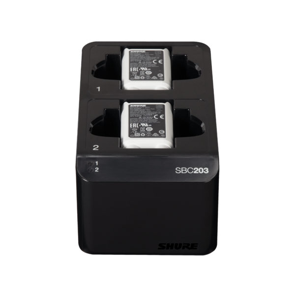 SBC203-US DUAL DOCKING CHARGER FOR 2 SLXD OR TRANSMITTERS SB903 RECHARGEABLE BATTERIES- US PWR SUPPLY INCLUDED