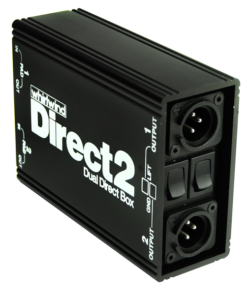 WHI-DIRECT2 DIRECT BOX - DIRECTOR, WHIRLWIND TRHLM TRANSFORMERS, 2-CHANNEL