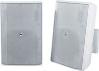 SURFACE MOUNT BOX SPEAKER, 8&quot; CABINET, 70V/100V,  WHITE (PRICED &amp; SOLD AS PAIR)