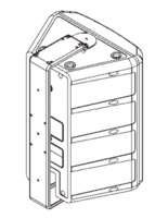 WALL/CEILING U-BRACKET KIT FOR SB122, SB122PI, SX100 AND SX300, BLACK