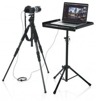 GFW-UTL-MEDIATRAY1 GATOR FRAMEWORKS COMPACT ADJUSTABLE MEDIA TRAY WITH TRIPOD STAND