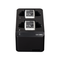 SBC203-US DUAL DOCKING CHARGER FOR 2 SLXD OR TRANSMITTERS SB903 RECHARGEABLE BATTERIES- US PWR SUPPLY INCLUDED