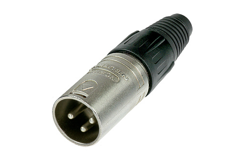 NEU-NC3MX CABLE END X SERIES 3 PIN MALE - NICKEL/SILVER