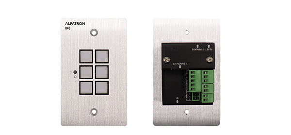 ALF-IP6 6  BUTTON CONTROL KEYPAD, WITH TCP/IP CONTROL (US 1 GANG)