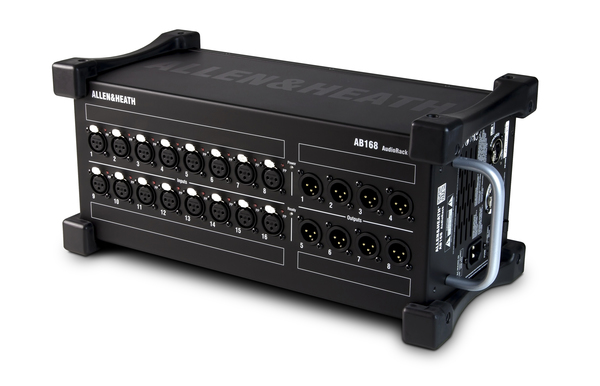 AH-AB-168 16 X 8 PORTABLE AUDIORACK, DSNAKE I/O FOR EXPANSION, 48KHZ /WORKS WITH QU, SQ, AHM, & AVANTIS MIXERS