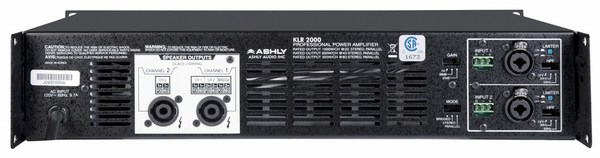 KLR-2000 2CH POWER AMPLIFIER 1000W @ 2, 600W @ 4, 350W @ 8 OHMS, 2RU