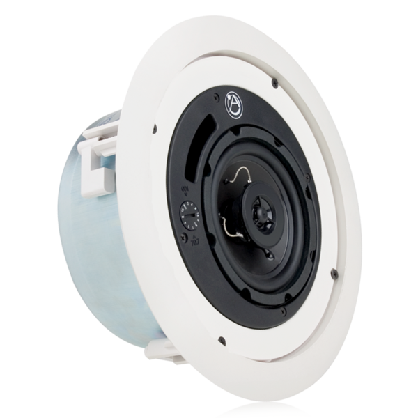 FAP42TC 4" COAXIAL CEILING SPEAKER, 70V/100V 16W TRANSFORMER & 8OHM BYPASS-WHITE, SHALLOW (PRICED EA, BUY 2)