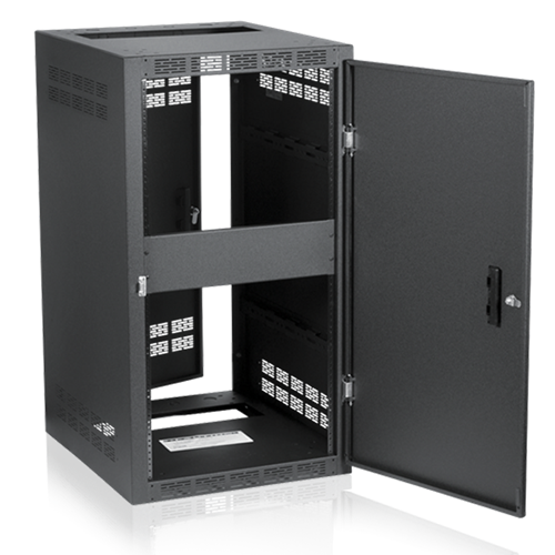 221-25 WELDED RACK FLOOR CABINET 25.5 INCH DEEP, 21RU  / NO FRONT DOOR