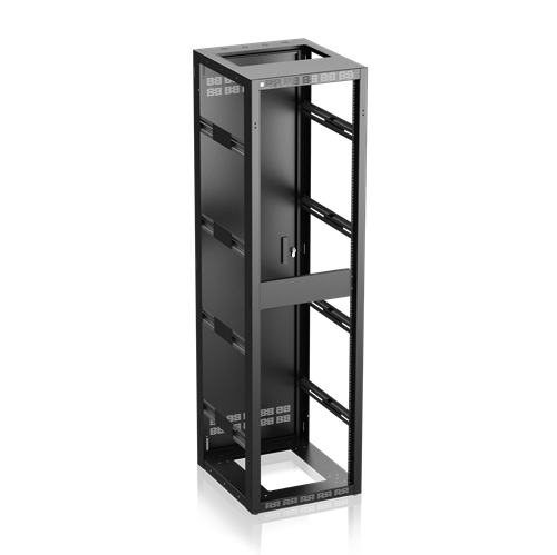 544-25 STAND ALONE OR GANGABLE RACK 25" DEEP, 44RU / BASE, TOP PANEL, FRAME & REAR DOOR, FULLY ASSEMBLED