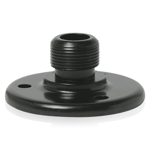 AD-12BE SURFACE MOUNT MALE MIC FLANGE 5/8"-27 THREAD EBONY FINISH (BLACK) BASE HOLES ON 1 1/4" CENTERS