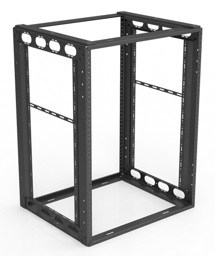 AFR14-16 14RU FURNITURE RACK 16" DEPTH, EASY TO ASSEMBLE / LACING BARS & REAR RACK RAILS INCLUDED