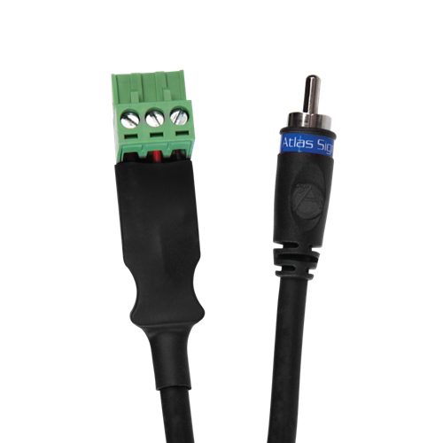 AS2RCA-3M-PHX MALE RCA TO PHOENIX CONNECTOR CABLE (3 METER W/ 5.5MM PHOENIX CONNECTOR FOR USE WITH AA SERIES AMPS)