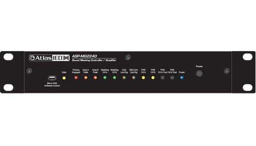 ASP-MG2240 AMPLIFIED SOUND MASKING SYSTEM WITH ONBOARD DSP / 2 ZONE SOUND MASKING CONTROLLER W/2CH X30W AMP