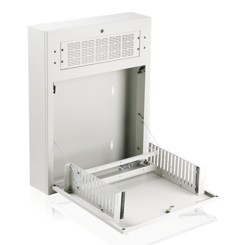 AWR3W-HR 3RU TILT OUT HALF RACK WALL CABINET FOR IN-WALL OR SURFACE MOUNT/ NEUTRAL GRAY COLOR