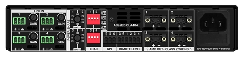 CLA404 4CH 400W MULTI IMPEDANCE POWER SHARE AMPLIFIER, 2O 4O 8O 25V 70V & 100V OPTION PER CHANNEL, 1/2RU