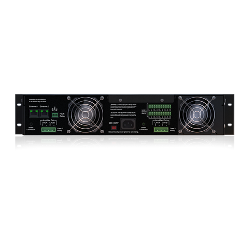 DNA2404CL DIGITAL NETWORK 4CH POWER AMPLIFIER WITH COBRANET® INTERFACE, 600W/CH., 70V (120VAC)