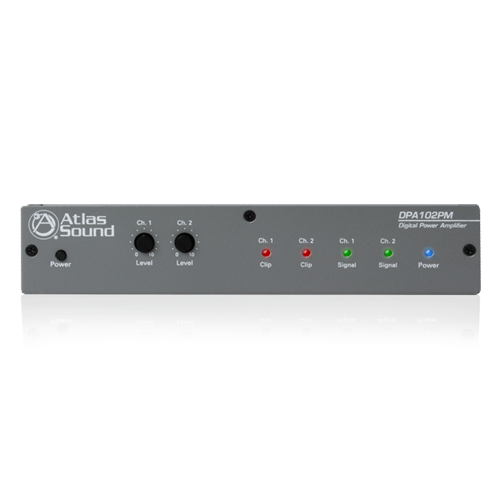 DPA-102PM 2CH 200W NETWORKABLE POWER AMPLIFIER WITH DSP SIGNAL PROCESSING AND POLE MOUNT CAPABILITY