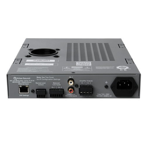 DPA-102PM 2CH 200W NETWORKABLE POWER AMPLIFIER WITH DSP SIGNAL PROCESSING AND POLE MOUNT CAPABILITY