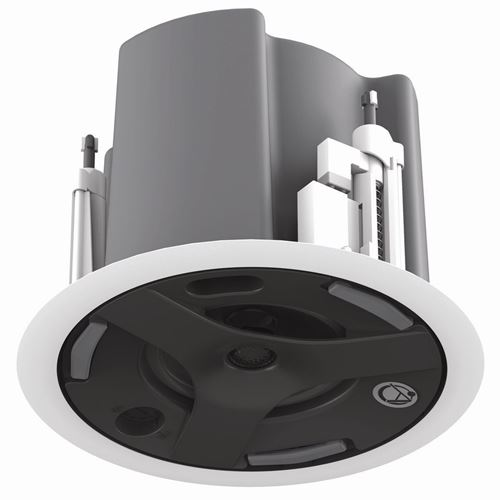 FAP43T-WEGS FAP43T-W WITH WHITE SQUARE EDGELESS GRILLE (4.5" COAXIAL IN-CEILING SPEAKER W 32W 70V/100V TRANSF.)