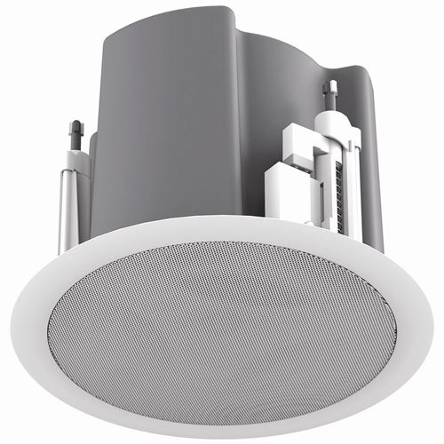 FAP43T-WEGS FAP43T-W WITH WHITE SQUARE EDGELESS GRILLE (4.5" COAXIAL IN-CEILING SPEAKER W 32W 70V/100V TRANSF.)