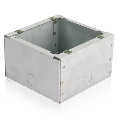 FB4CPB GALVANIZED SQUARE FLOOR BOX FOR USE WITH FB4-XLRF