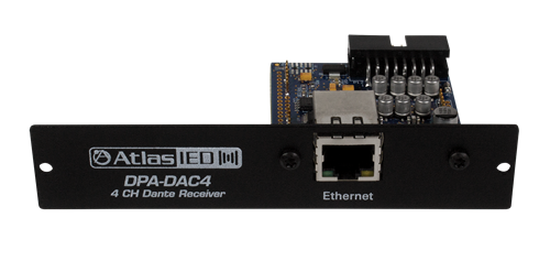 HPA-DAC4 DANTE ENABLED ACCESSORY CARD FOR USE WITH HPA 4 CHANNEL AMPLIFIERS